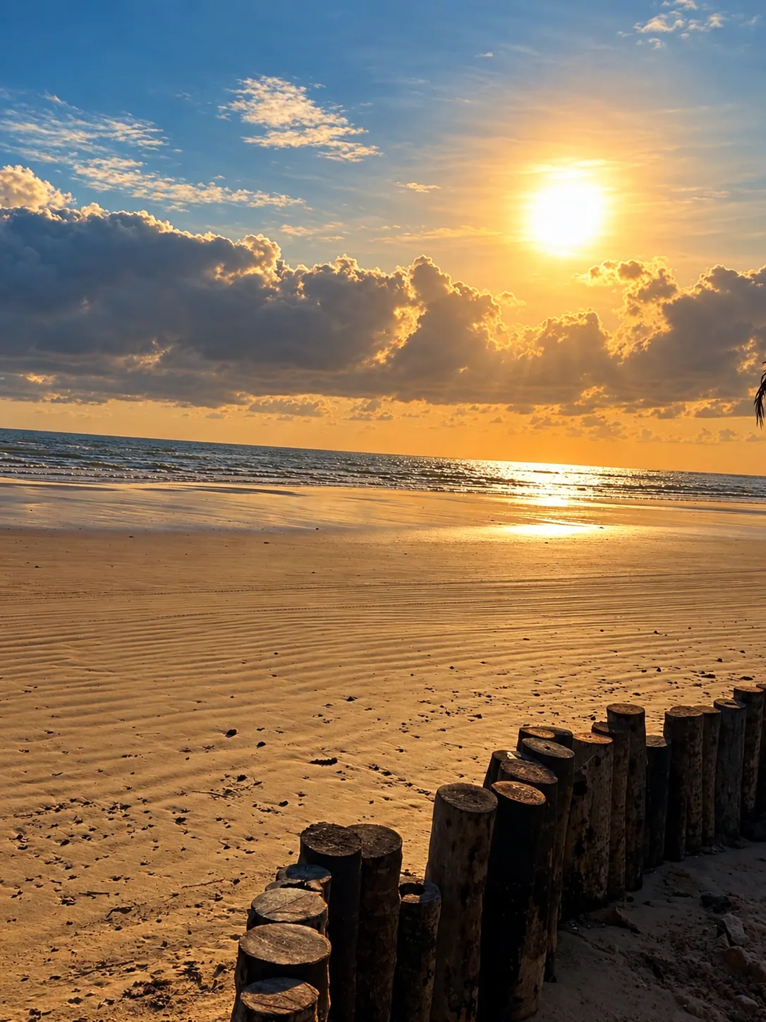 Pôr do sol na praia de Pontal do Peba