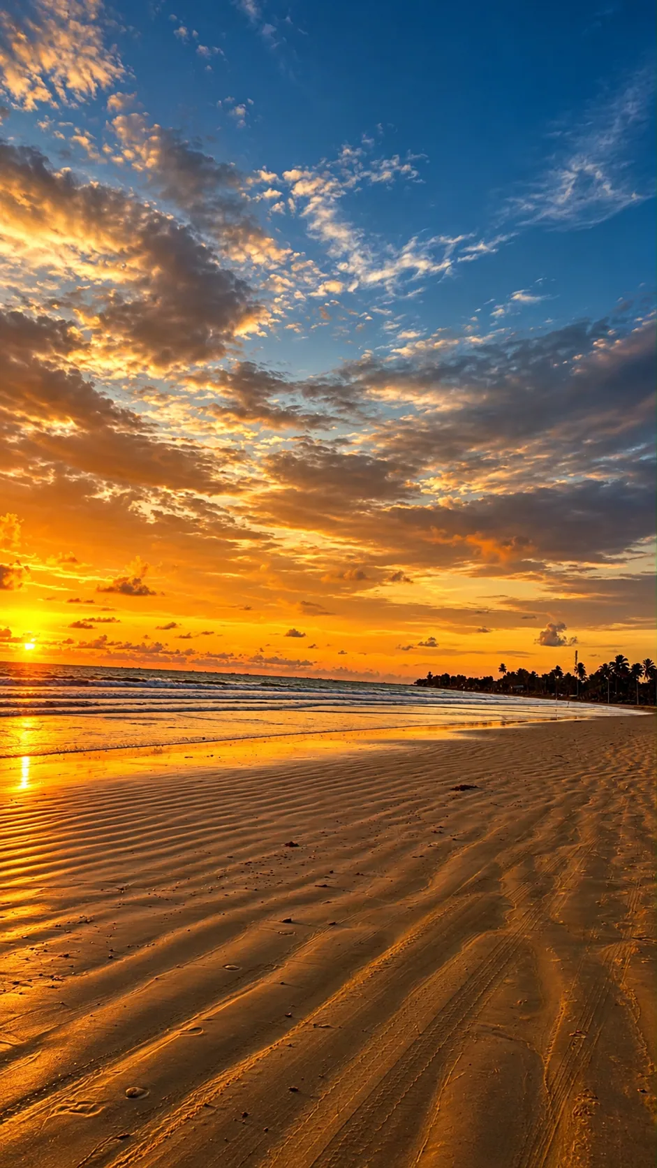 Pôr do sol na praia, cenário para eventos e casamentos